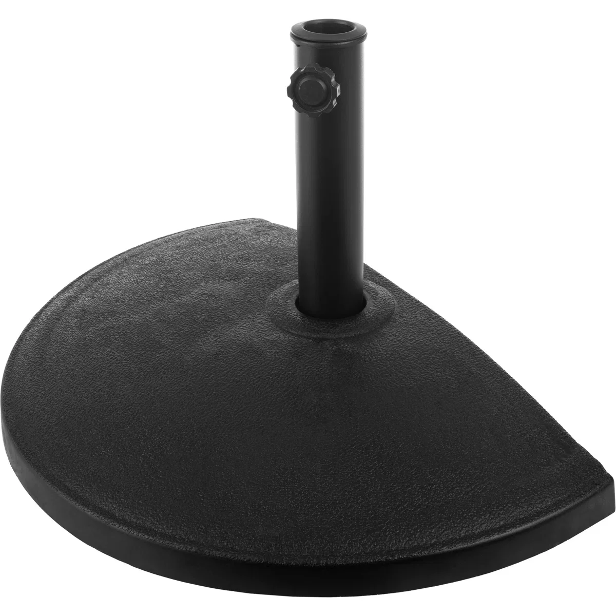 Modern Design Outdoor Furniture Adjustable Metal Black Polyresin Parasol Base for Patio Umbrellas Stainless Steel Pole