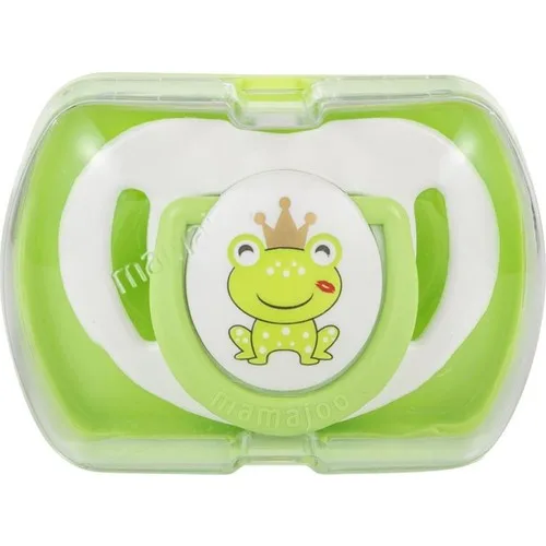 ماماجو مصاصة منقوشة واحدة و علبة التخزين الملونة 6-12 شهرا + الضفدع الأمير