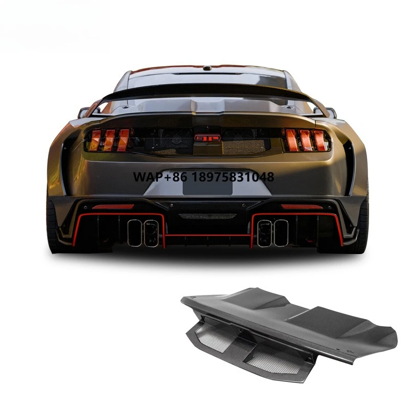 2024 for Mustang GTD Style High Quality Carbon Fiber Trunk Lid Spoiler Trim New Condition with Included Bolts