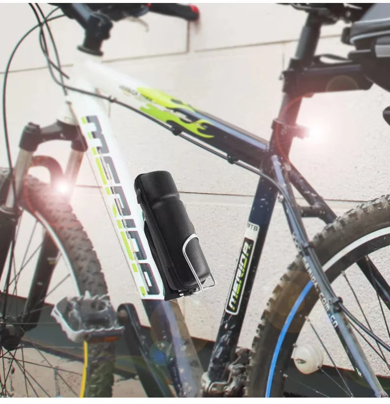 Herramientas para bicicleta, bolsa para botella de agua de carcasa dura, herramienta de reparación portátil de gran capacidad, accesorios multifuncionales impermeables para bicicleta