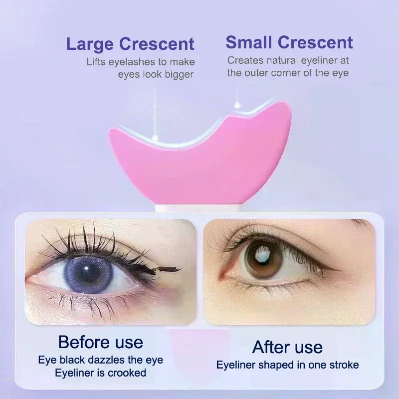 แม่แบบเขียนขอบตา 5 ชิ้น อุปกรณ์แต่งตา แปรงมาสคาร่าซิลิโคน อุปกรณ์ช่วยแต่งตา แผ่นกันเลอะ อุปกรณ์ติดขนตาแบบมัลติฟังก์ชั่น