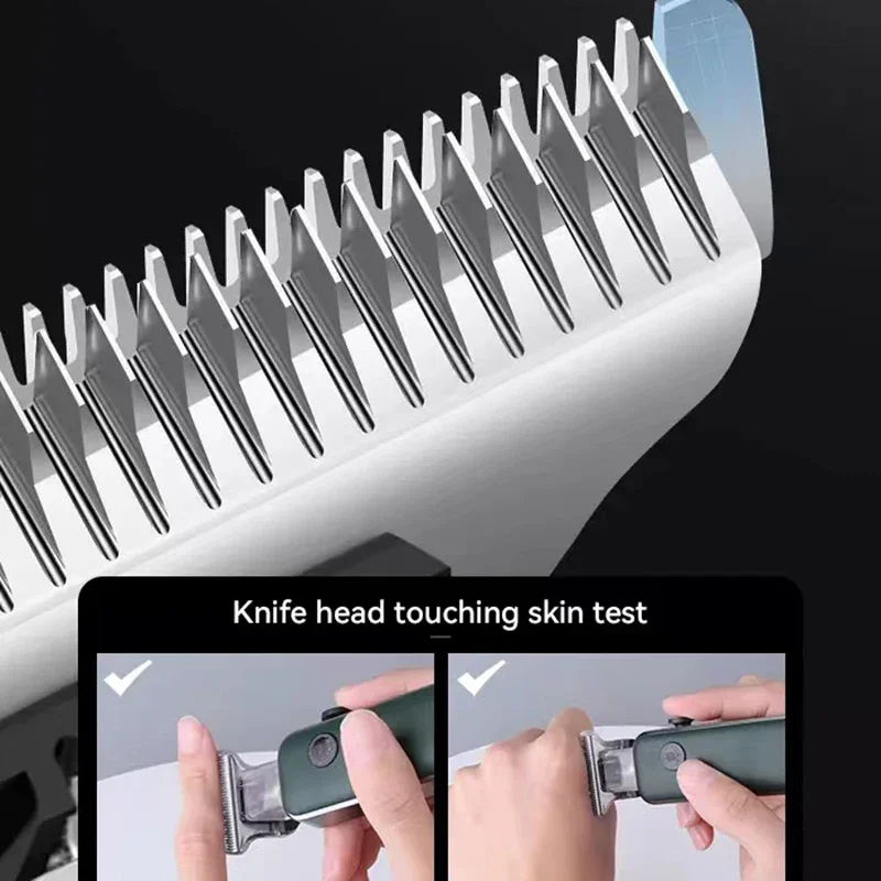 Kemei Elektrische Haarschneidemaschine Leuchtende Hochleistungs-Stille Haarschneidemaschine Mann Rasierer Trimmer Für Männer KM-5098 – Detail 6