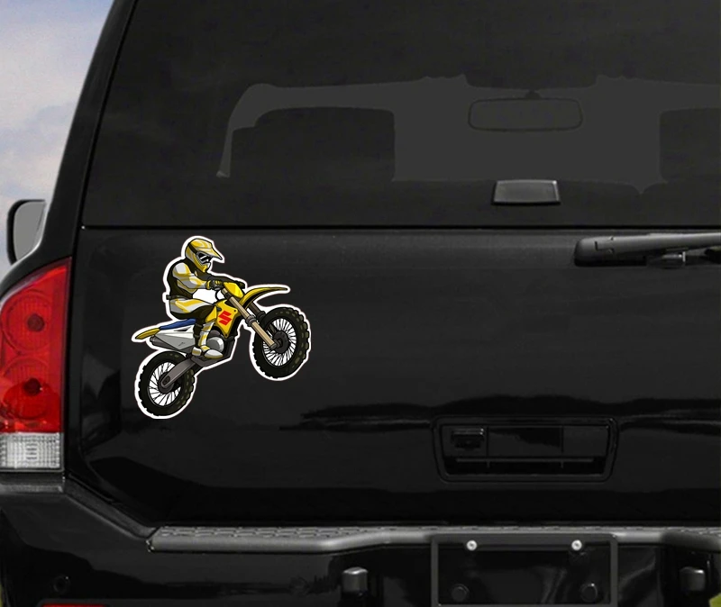 Car Sticker Motorcyclist Rider Decals Fashion PVC Window Bumper Decorative Accessories Motorcycle Waterproof Decal 15*15cm