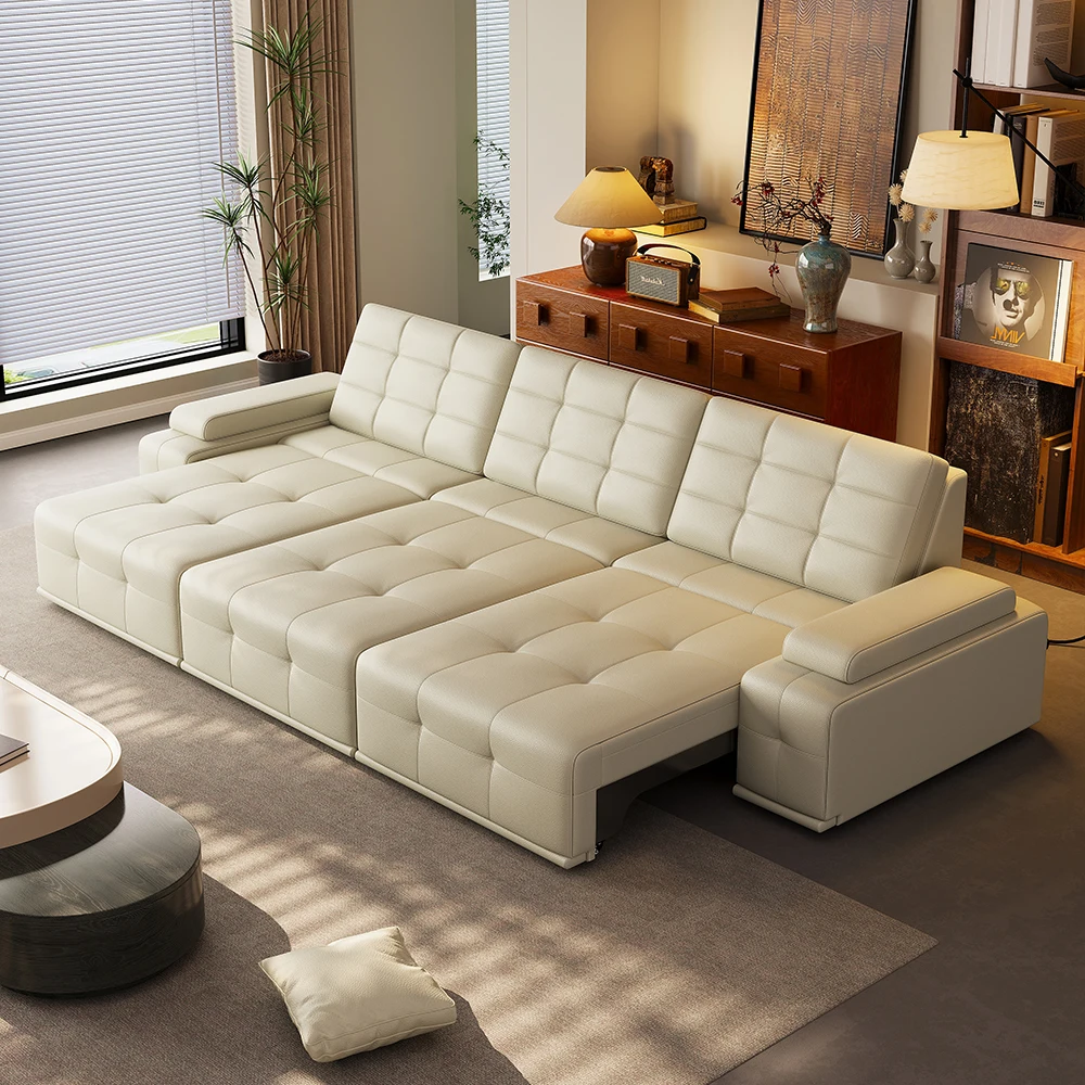 

#Modern Electric Free Combination Leather Modular Sofa Set Adjustable Armrest Extendable & Convertible for Home & Hotel Use