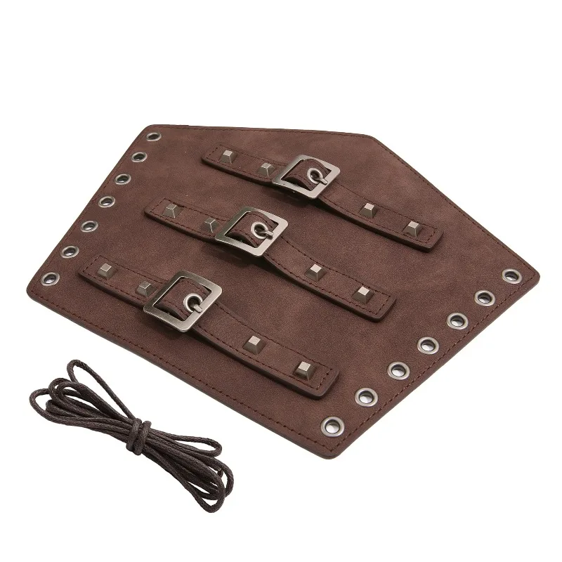 Set di accessori per carnevale di Halloween Cintura da cavaliere medievale Bracciale da polso Bracciale da spalla Puntelli cosplay vichinghi