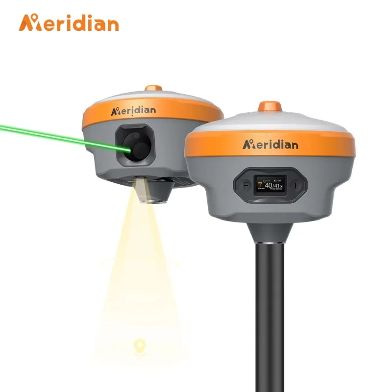 M25 Advanced 120° IMU GNSS RTK with Laser Surveying Color LED screen AR stakeout Dual cameras visual Base and Rover