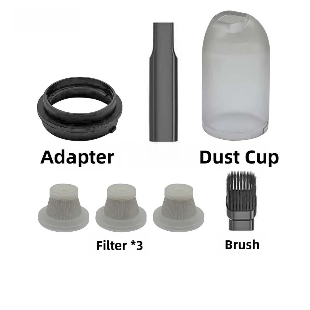 7PCS Vacuum Cleaner Accessory Kit for WU094 Blower Dust Collector Brush and 3 Filter Cartridges Lightweight 141g