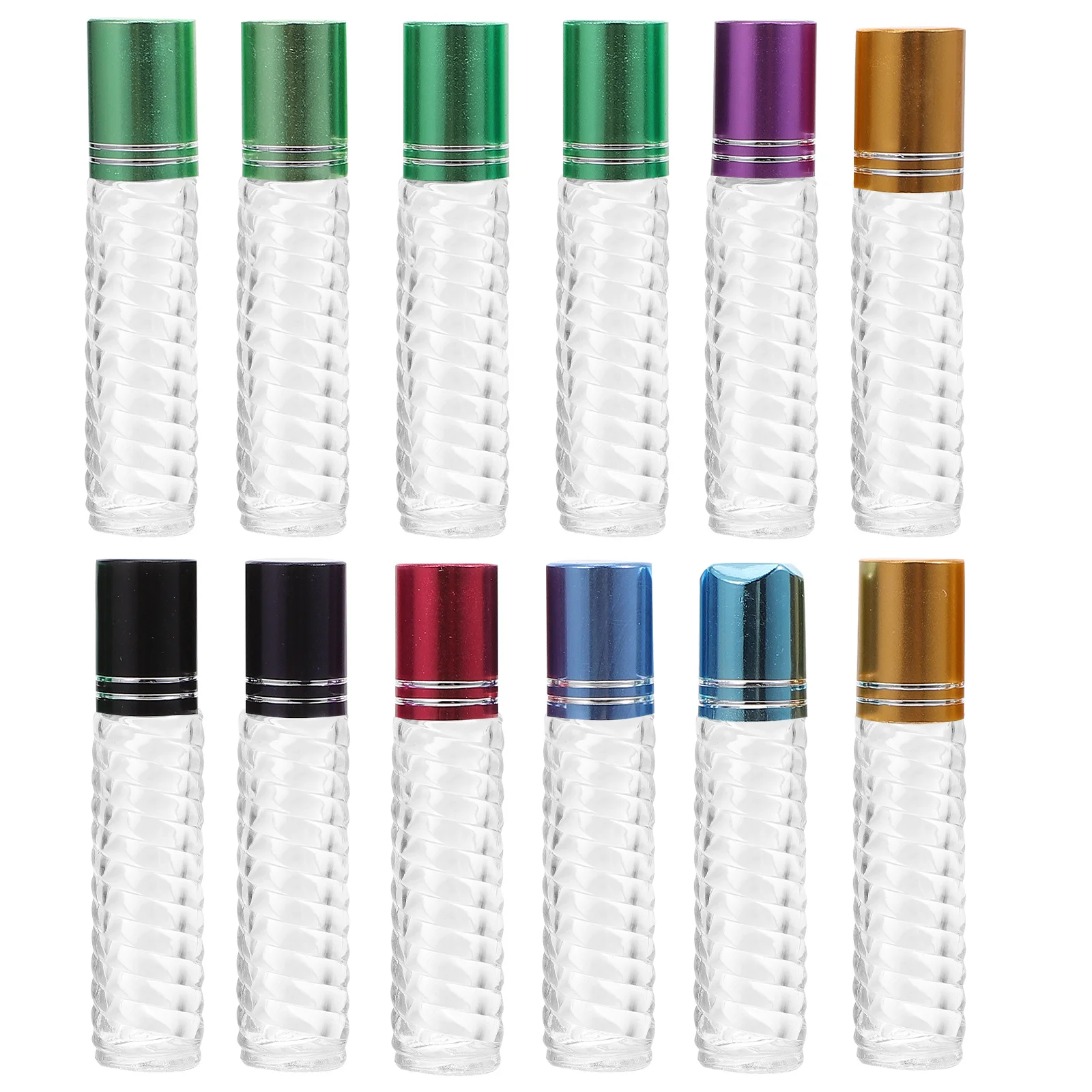 12 stuks 5 ml glazen rollerfles met dop hervulbare roll-on flessen voor essentiële oliën parfum subverpakking compact reisformaat