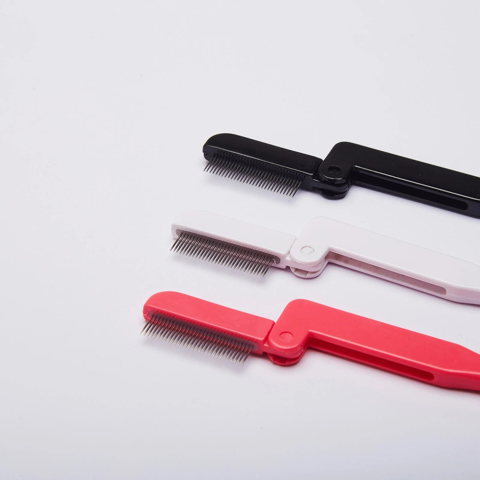 2PC Foldable Eyelash Curler Beauty Makeup Lash Separator Metal Eyelash Brush Comb Mascara Curl Beauty Makeup Cosmetic Tool