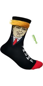 Calcetines divertidos de Trump para hombre y mujer, medias de pelo con estilo de Presidente novedoso, regalo de mercancía de Trump, 2024