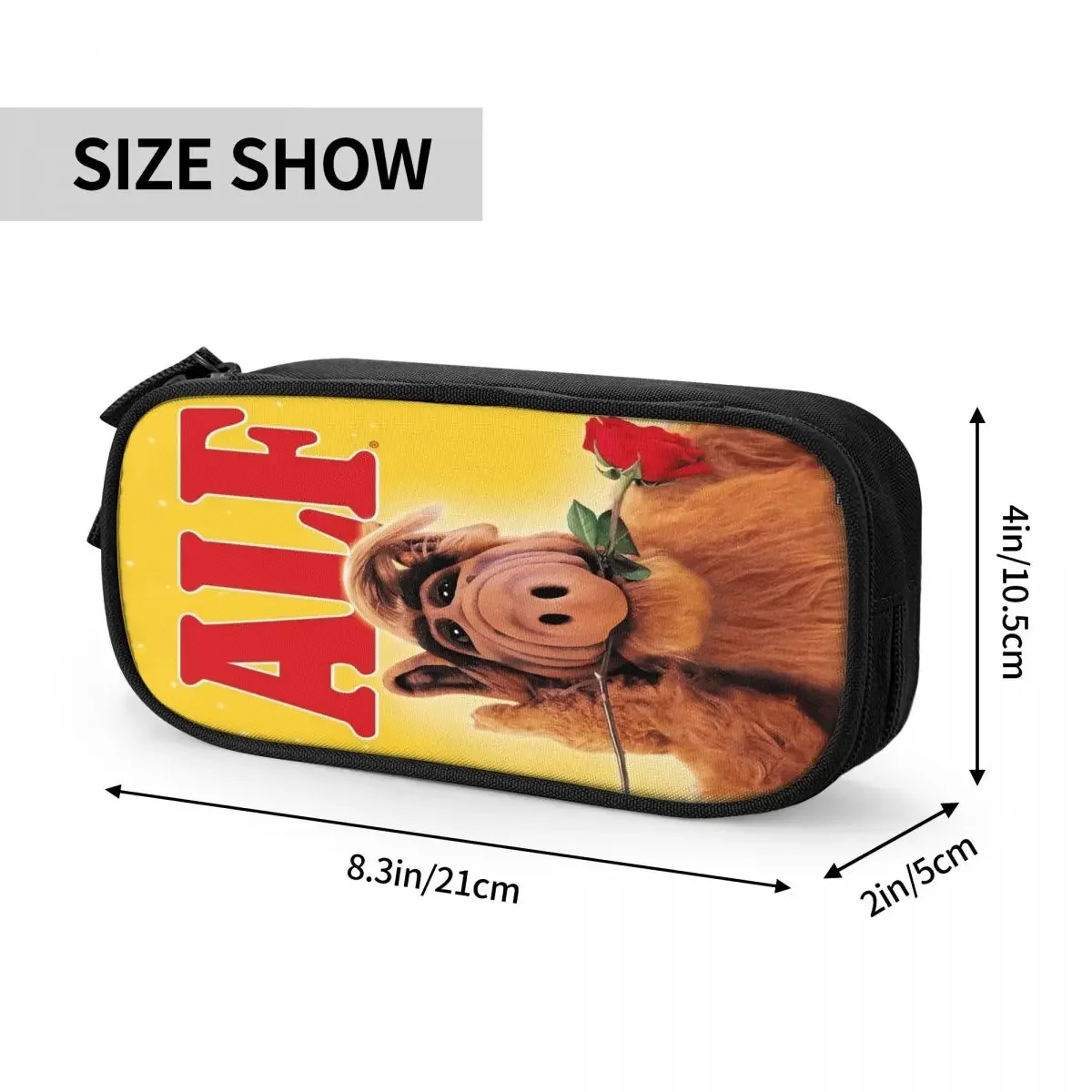 Custom Alien Life Form Pencil Cases for Girls Boys Big Capacity ALF Television Series Pen Bag Box School Accessories