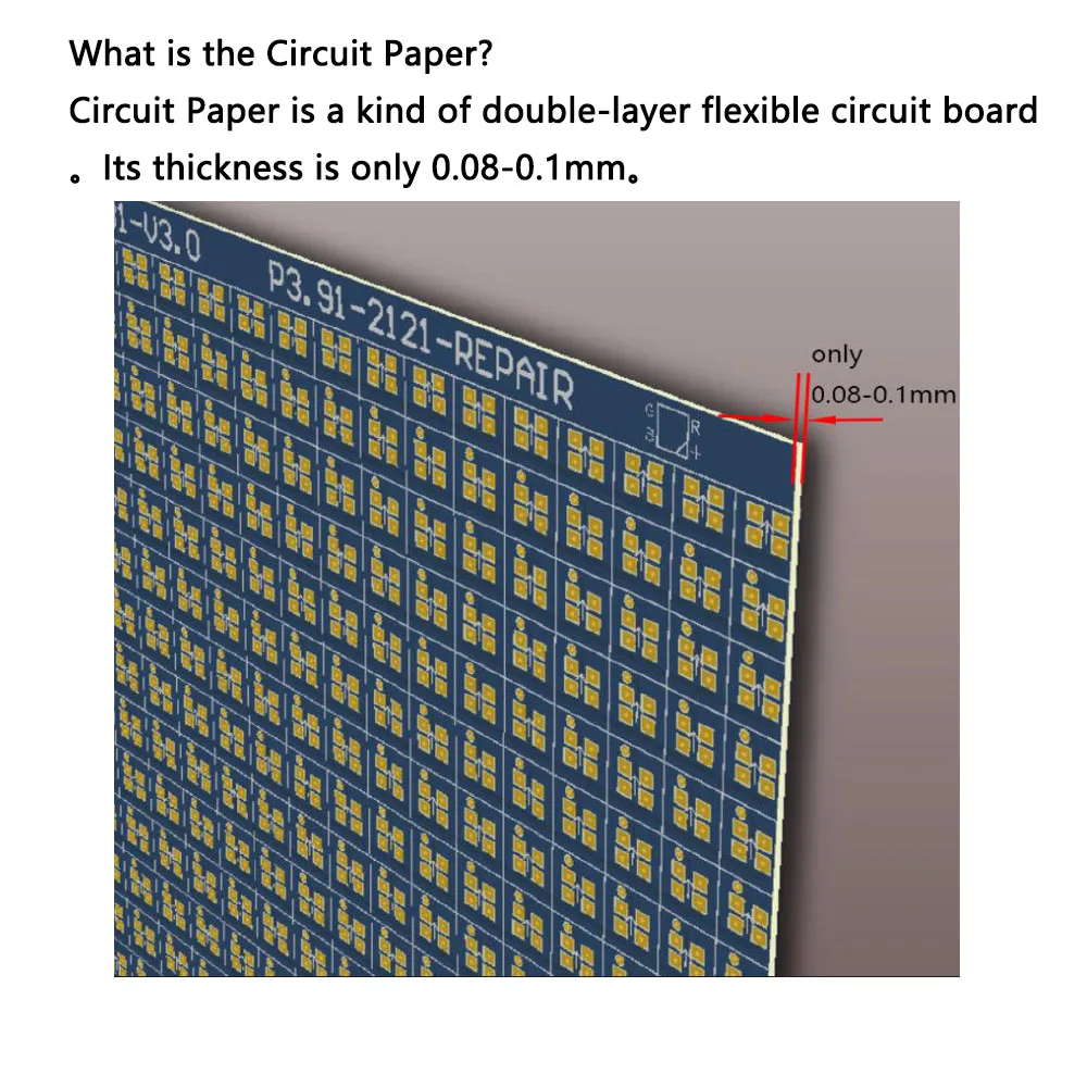 P3-1921-2121(VL) Circuit Paper，Vertical lamp which is usual，120X125mm ,Used for repairing damaged PCB pads