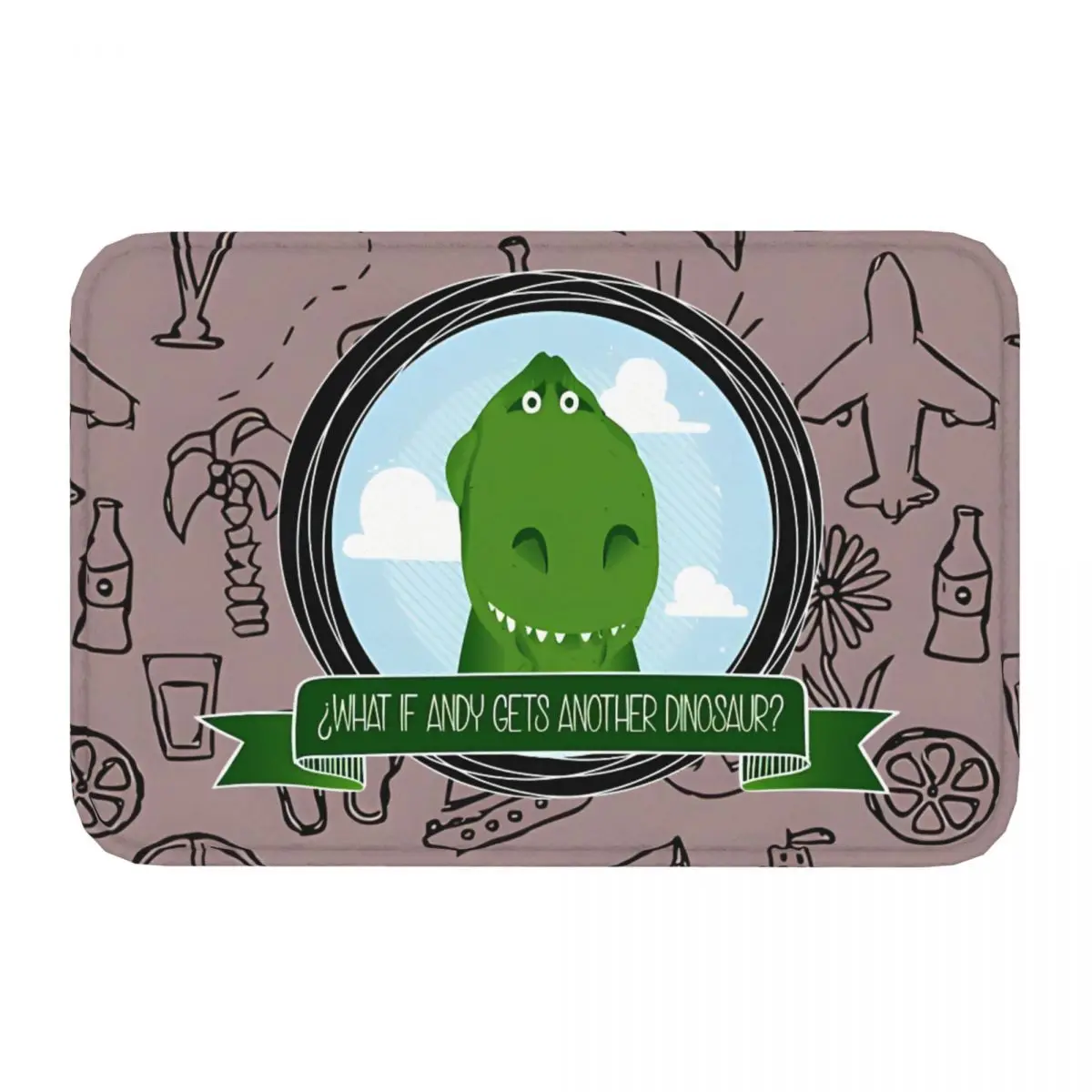 Toy Story Bathroom Mat Rex Is Scared Doormat Kitchen Carpet Outdoor Rug Home Decor