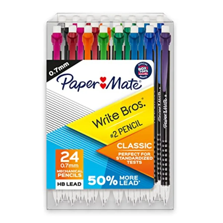Mechanical Pencils, Write Bros. Classic Number 2 Pencil, 0.7mm, Count - Classroom Supplies, Back to School, Great for Standardi