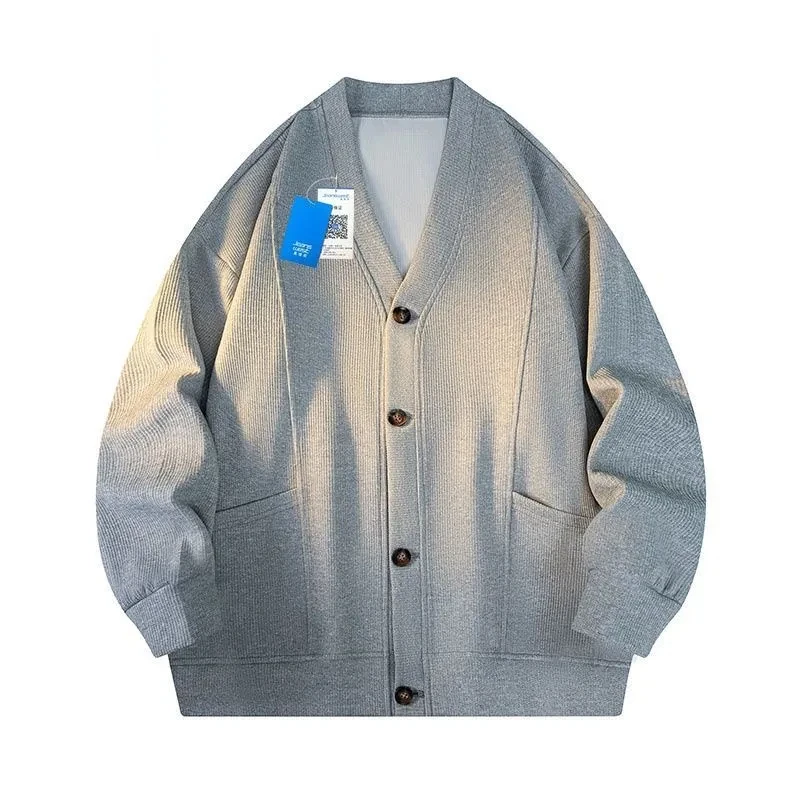 New In  Men's Cardisgan Loose Sweater For Autumn And Winter Fashion Young Man Knitwear Button Jacket Soft Casual Coat Popular