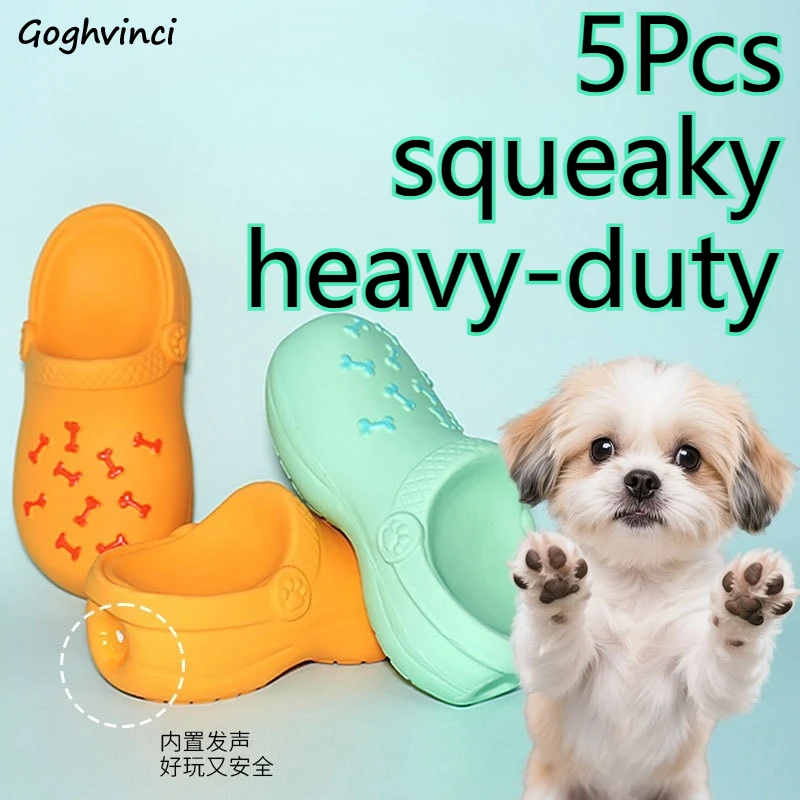 

Игрушки для собак: латексные тапочки, устойчивые к укусам, интерактивные, для дрессировки, 5 шт., для самостоятельной игры, от скуки, с принтом косточек