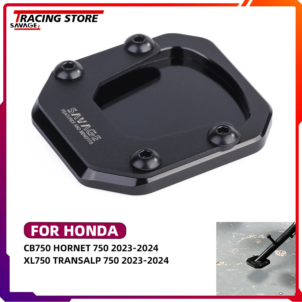 

2024 Motorycle Kickstand Extension Plate For Honda CB750 Hornet XL750 Transalp 750 Kick Stand Enlarger Foot Pads Side Stand 750