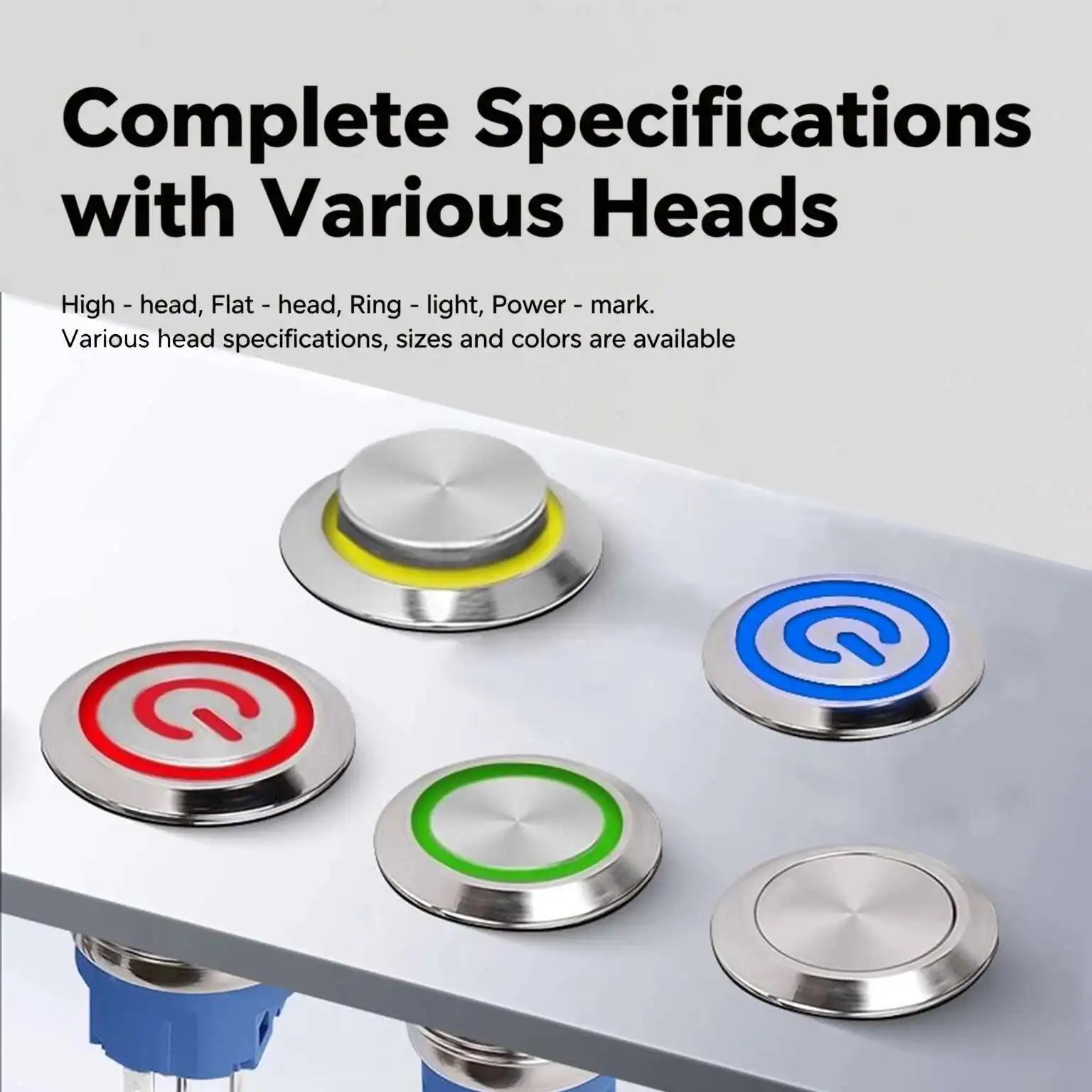 اثنين/ثلاثة ألوان مصباح ليد مفتاح بـزر دفع معدني 12/16/19/22/25 مللي متر إعادة تعيين لحظة/الذاتي قفل جرس الباب ملحقات الكمبيوتر