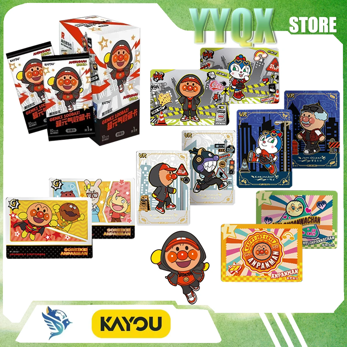 

KAYOU 2026 New Anpanman Collection Card Ornament Decoration Commemorate Periphery Gift Surprise Toy Like Rare Cute Cartoon Movie