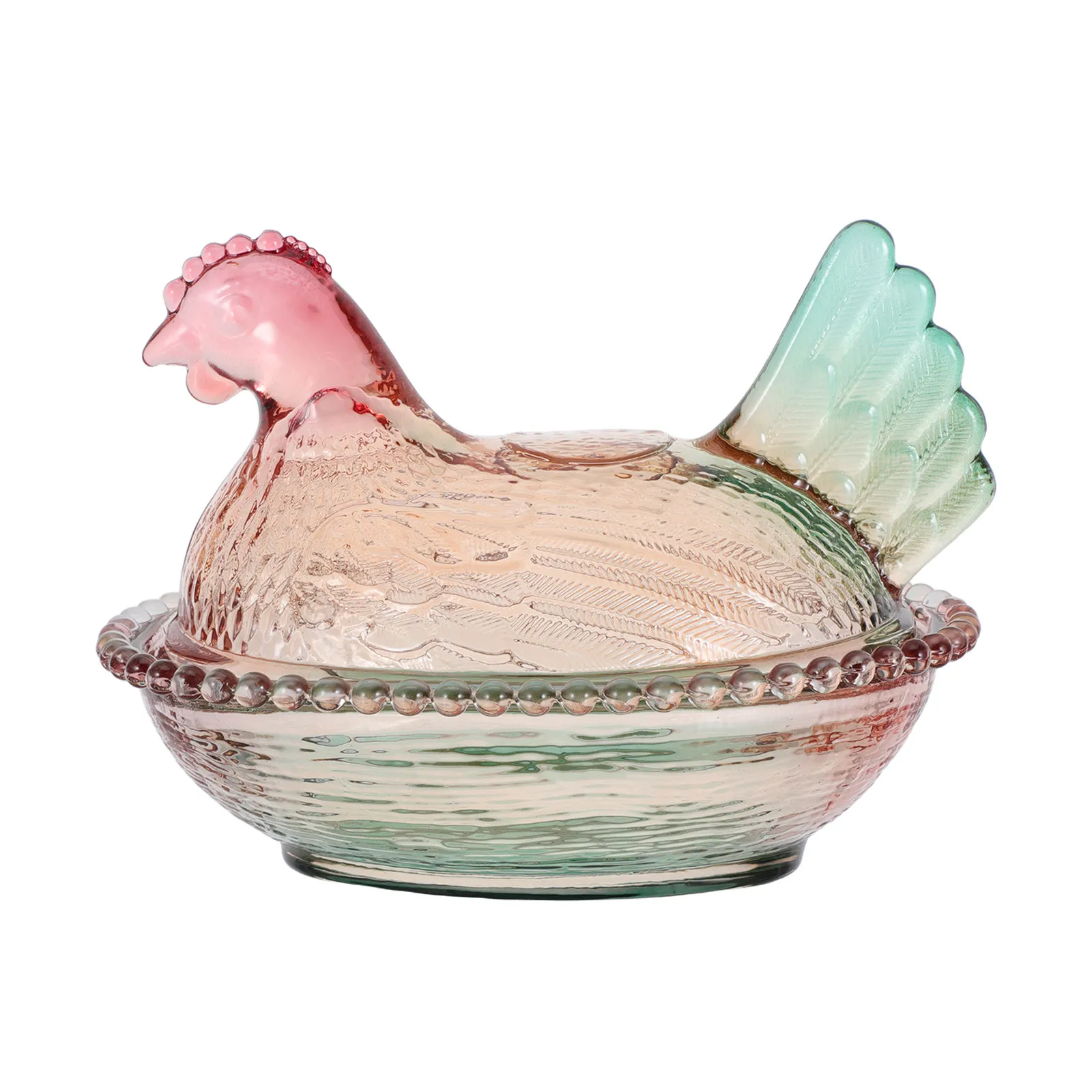 

Стеклянная винтажная банка для конфет в форме курицы на гнезде, декоративная емкость для конфет в стиле фермерского дома, центральное украшение для пасхального стола, банка для хранения