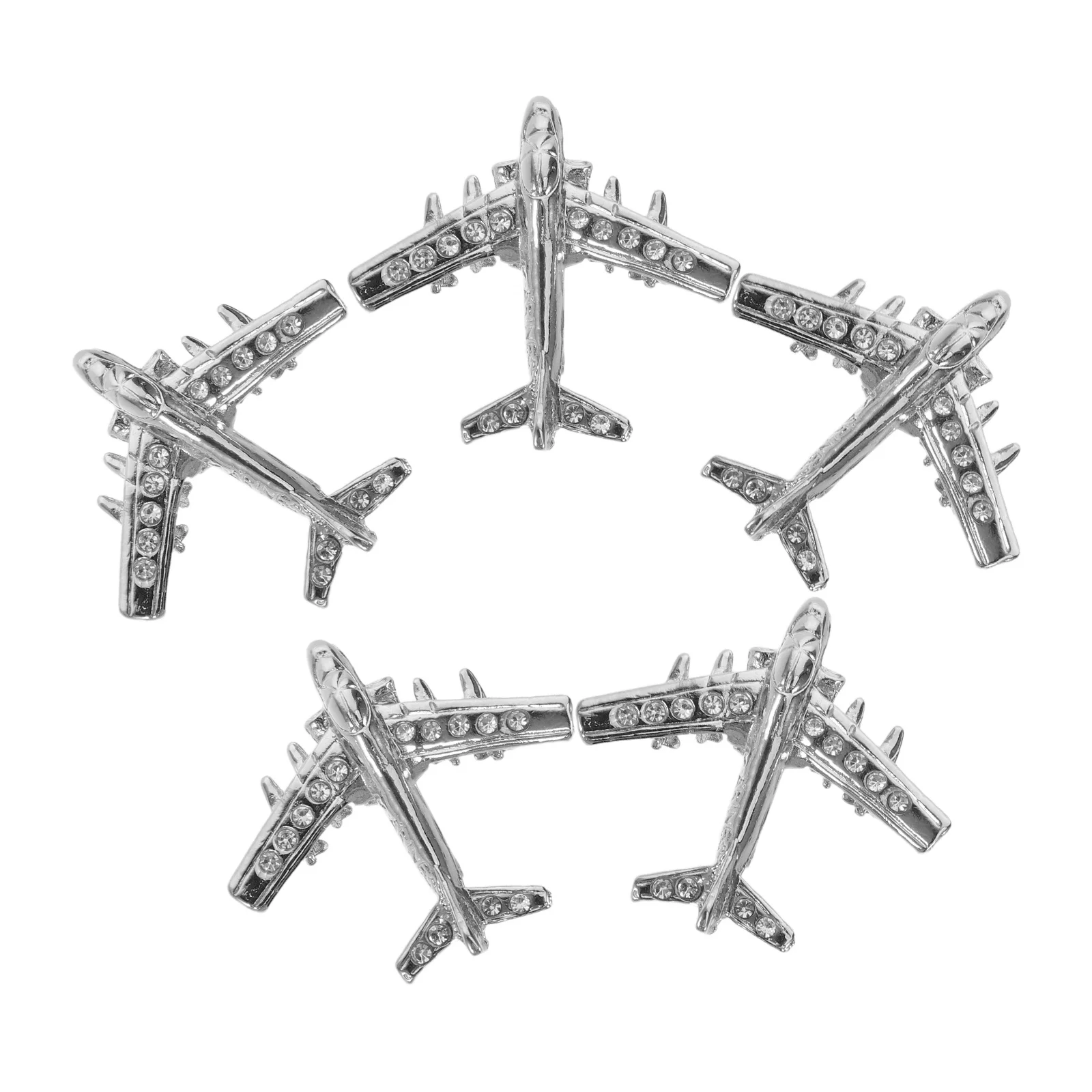 5 قطعة طائرة التلبيب دبوس دبابيس معدنية للنساء الرجال قميص دعوى حقيبة الظهر ملحق الطيران مجوهرات طوق شارة #1