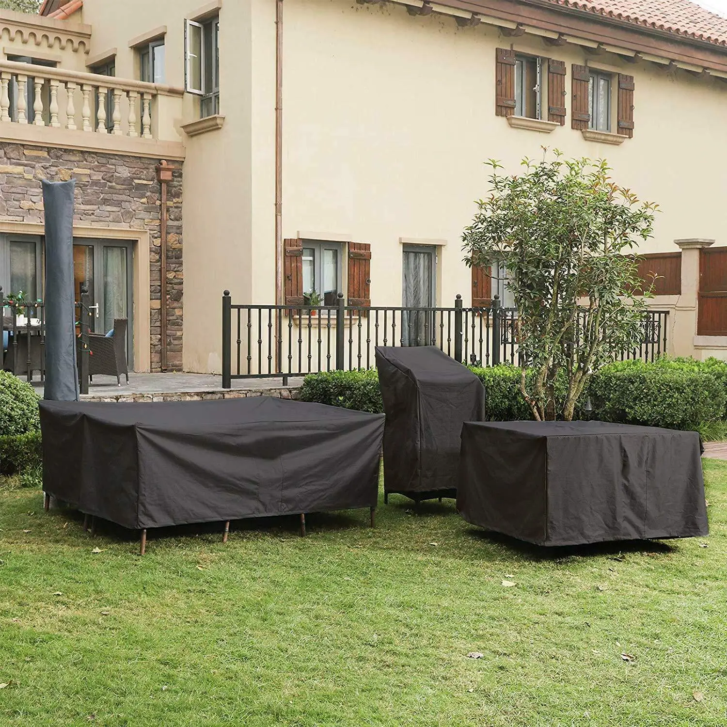 Echte Buitenhoes Voor Tuinmeubelen, Terrastuinmeubilair, Regen-En Sneeuwstoelhoes, Banktafel En Stofhoes Voor Stoelen