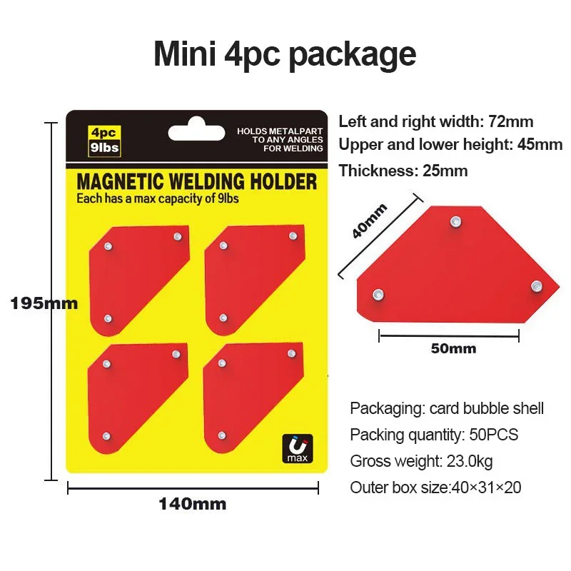 Magnetic Welding Holder Angle Soldering Locator Tools 25 50 75LB Corner for Holder and Positioner In Welding Iron Tools