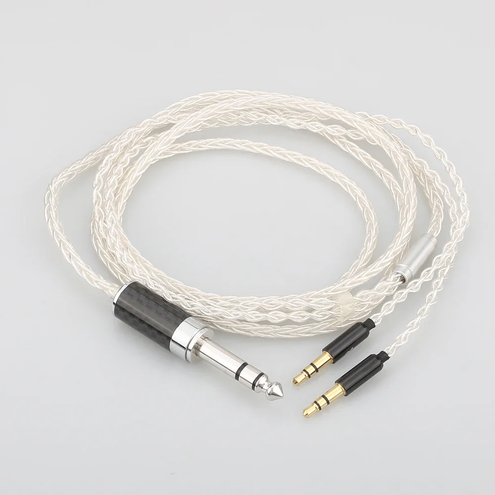 

Audiocrast carbon fiber HIFI 4pin OCC 3.5 4.4mm XLR Balance 6.35 Headphone Upgraded cable for T1 T5P T1MK2 D7100 Z7 D7200 EDX V2