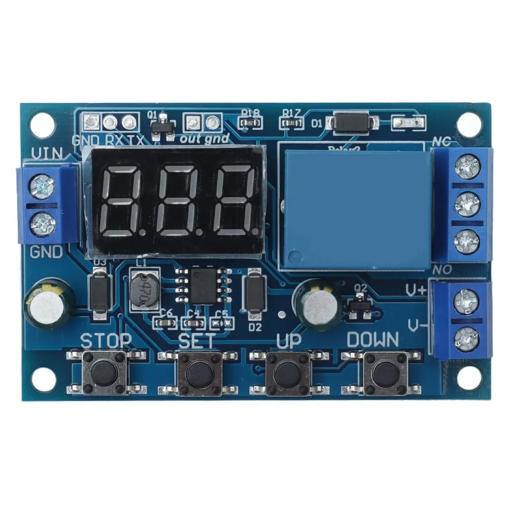 DC 6-40V Battery Charge Discharge Module Integrated Timing 0-999 min Charge Discharge Module Blue DC 0-60V Voltage Detection