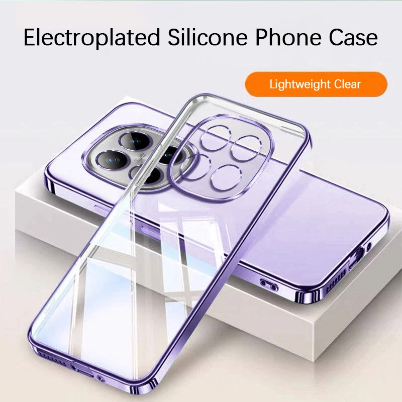 Original Galvanisierte Dünne Handyhülle für Redmi Note 15 Pro Plus Pro+ 15Pro 4G 5G Luxuriöse Silikon Hochwertige Transparente Rückabdeckung