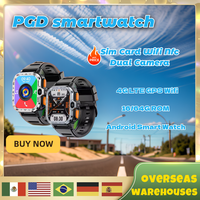 Pgd Smartwatch 4g Lte Gps Wifi Sim Card Nfc Dual Camera Rugged 16/64g Rom Storage Google Play Heart Rate Android Smart Watch Men