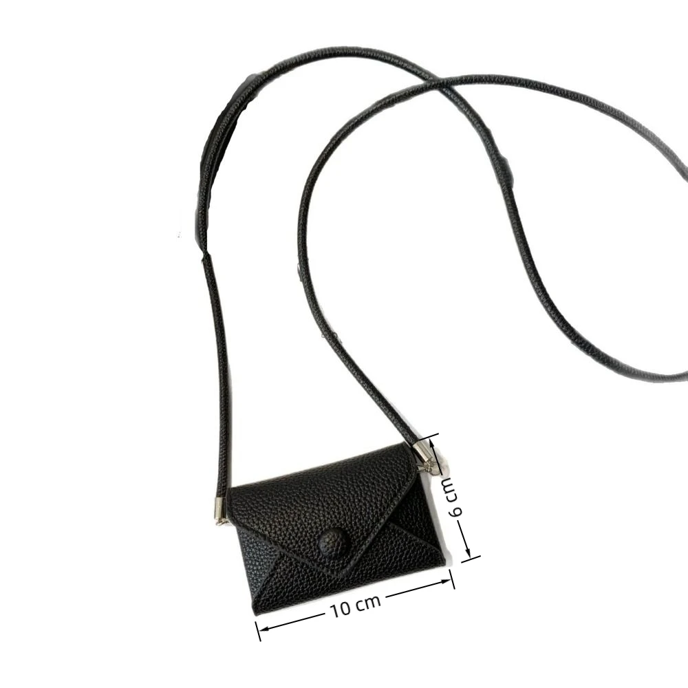 Moda mini bolsa de armazenamento couro do plutônio colar cintura saco cor sólida multifuncional moeda bolsa