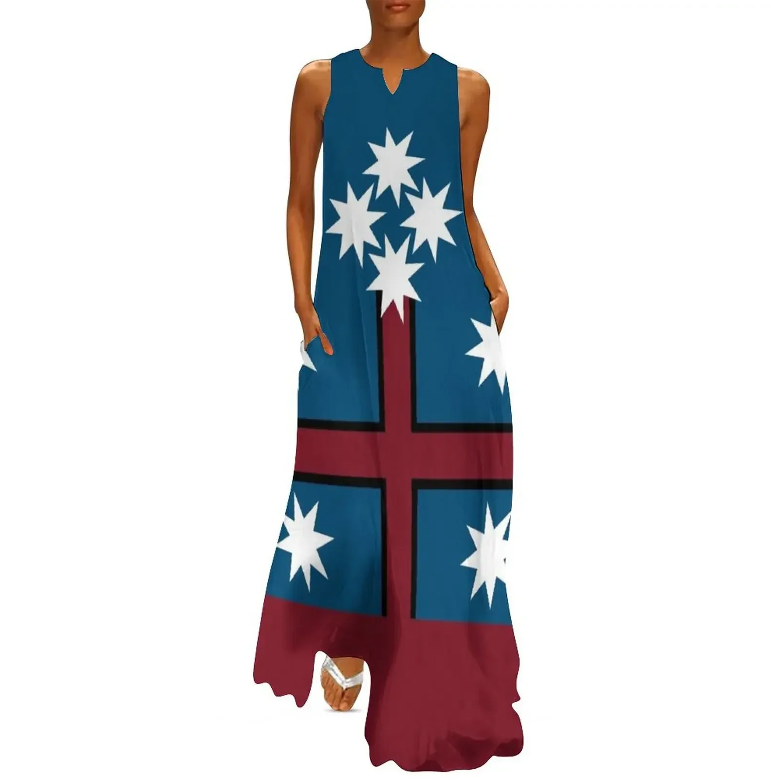 

New Zealand, NZ, United Tribes flag, New Zealand United Tribes flag, New Zealand flag Long Dress womens clothing Dress