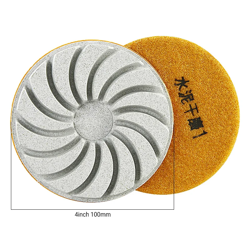 4 inch three step cement dry sanding pads cement concrete epoxy floor renovation polishing pads floor machine curing sanding pad