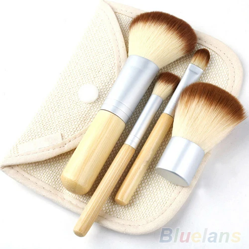 5pcs/set  BAMBOO Makeup Brush Make Up Brushes sets Tools Mineral Powder maquiagem makeup brushes plus Cosmetic wholesale