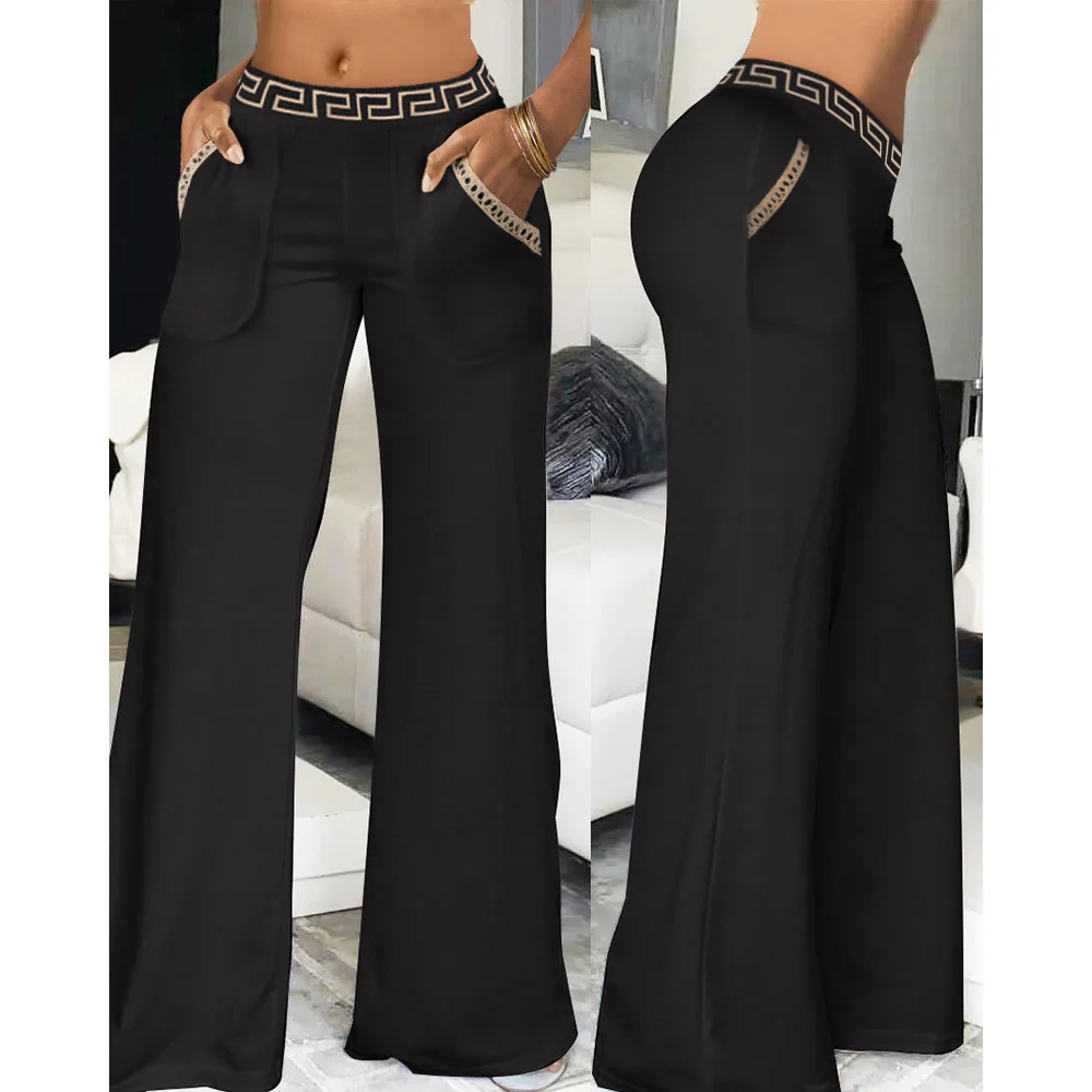 Women Casual Micro Flare Pants for Everyday Look Soft and Stretchable Slight Bell - Bottom Trousers Stylish Chic Long Pants 2024