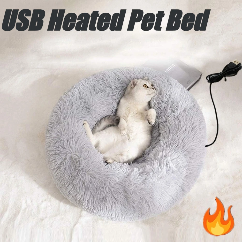 

50cm Pet Heating Cat Bed USB Electric Heating Cat Blanket Dog Mat Dog Bed Cat Bed Feline Constant Temperature Bed Dog Bed