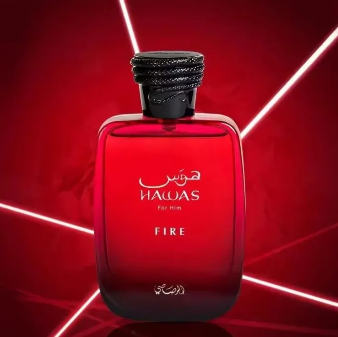 عطر RASASI Hawas Fire EDP Spray عطر عربي يدوم طويلاً للرجال مع عطر ماركة شرقية أوسطية