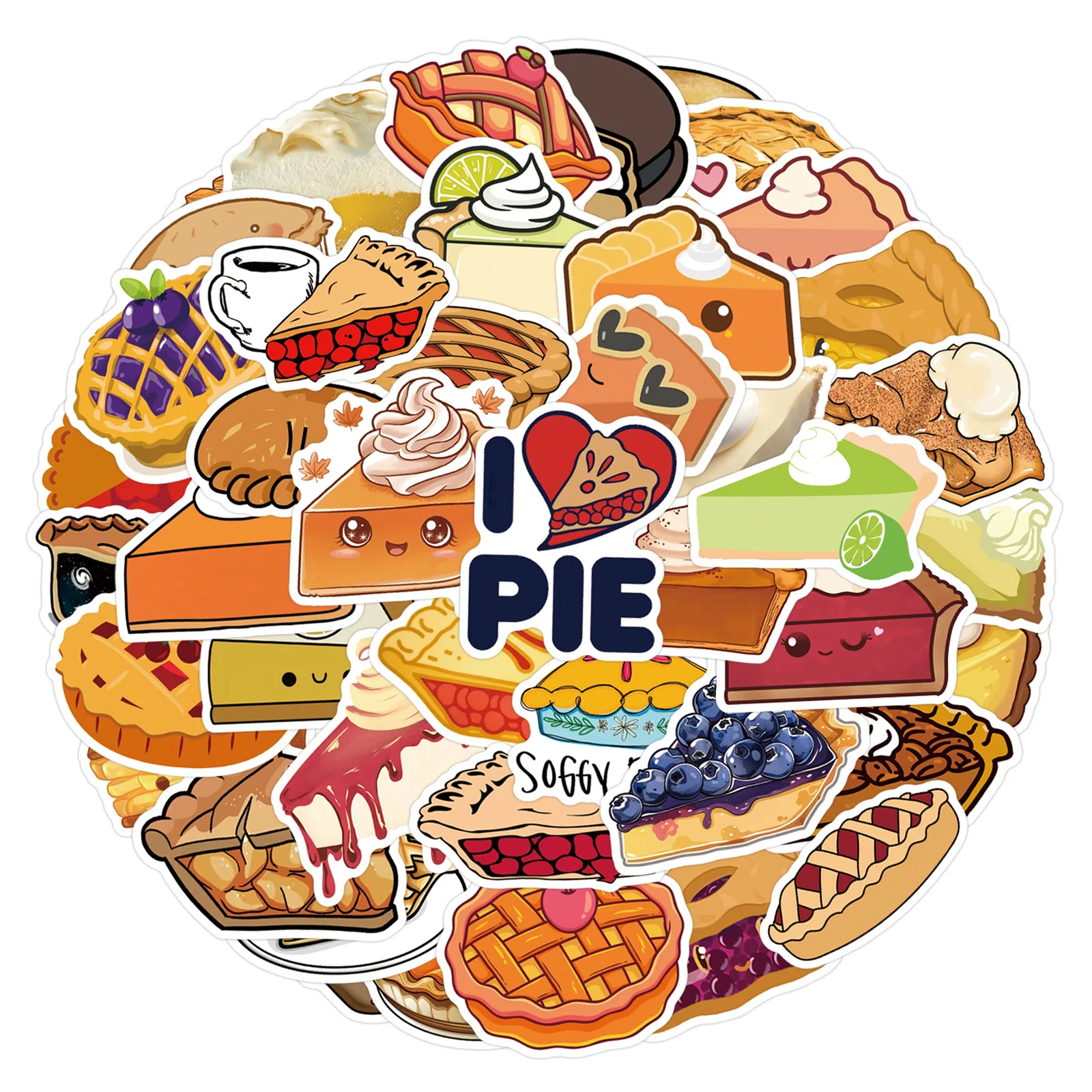 

55PCS Pie Cartoon Funny MEME Graffiti Stickers Cartoon Decorative Luggage Laptop Guitar iPad Waterproof Stickers Kids Toy
