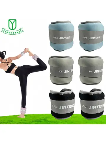 1 paio di pesi per caviglie da polso, pesi da braccio per gambe da polso da 1 kg, 2 kg, morbidi e confortevoli per ballare, corsa, camminare, fitness, allenamento