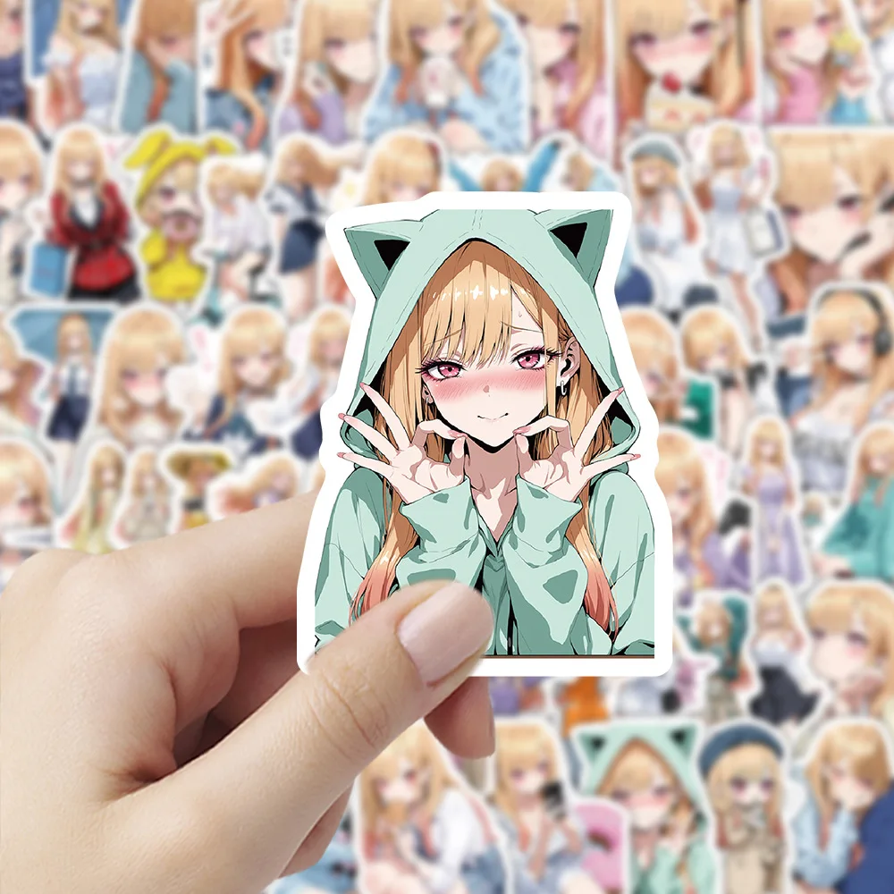 50/100PCS My Dress-Up Darling Animationบทบาทกันน้ําสติกเกอร์การ์ตูนตกแต่งDIYโน้ตบุ๊คมือถือถ้วยน้ําของเล่นGraffiti