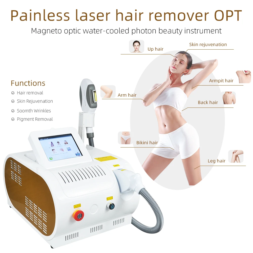 Beauty Salon Portable IPL Hair Removal Skin Whitening Permanent Laser Machine Laser Permanent OPT Hair Removal Machine