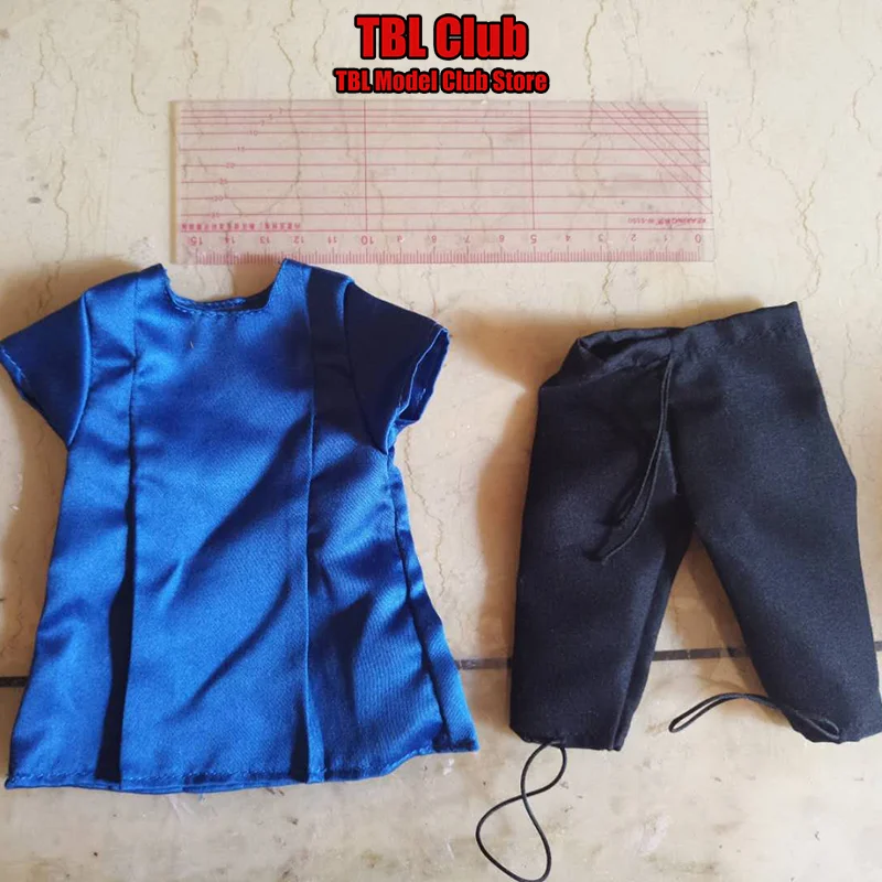 Odzież męska w skali 1/6, styl codzienny, dojazdy do pracy, styl osobisty, niebieska koszula i czarne spodnie, pasuje do 12-calowej figurki żołnierza.