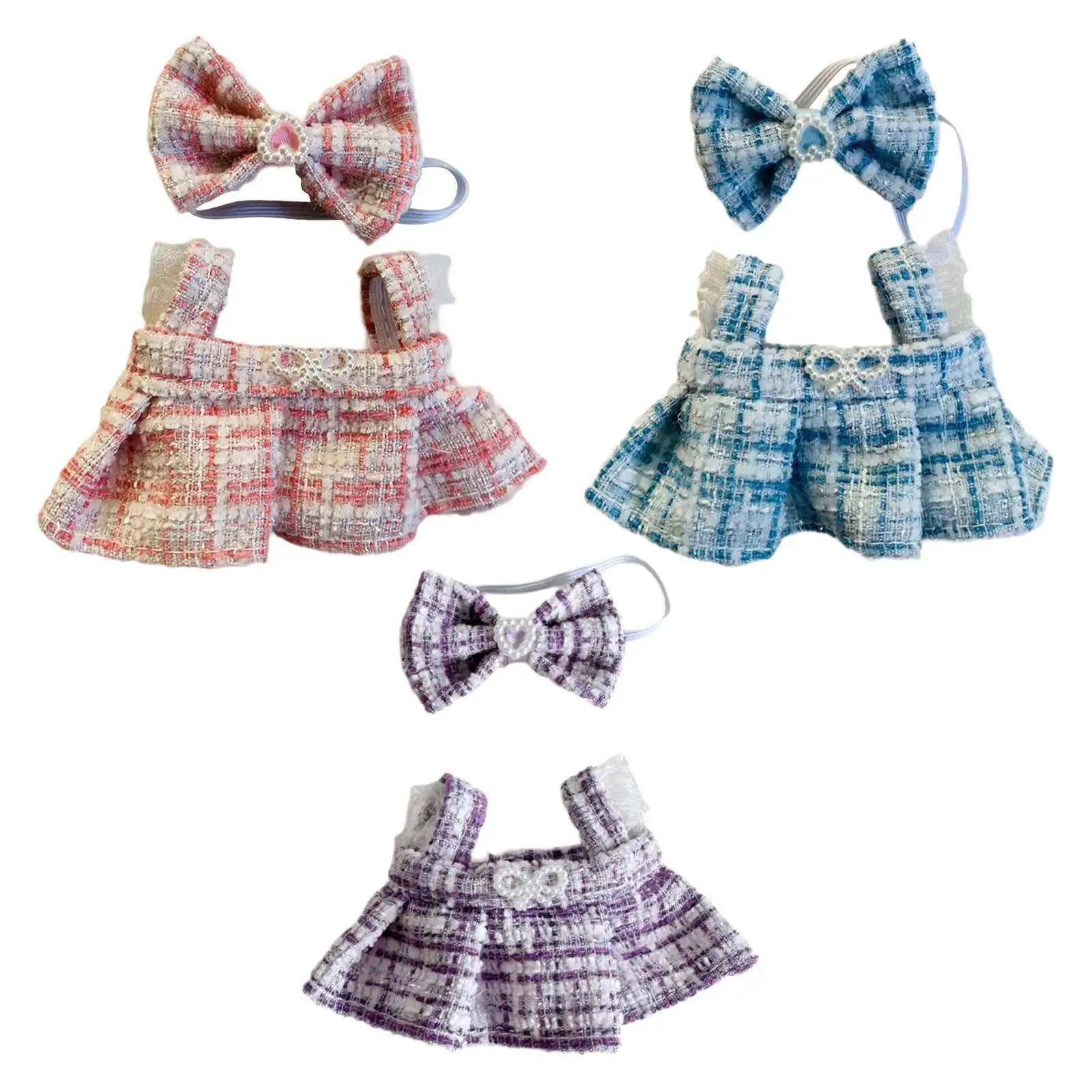 Create Your Own Doll Outfit with Knitted Dress And Hair Accessory for 5.91'' Dolls