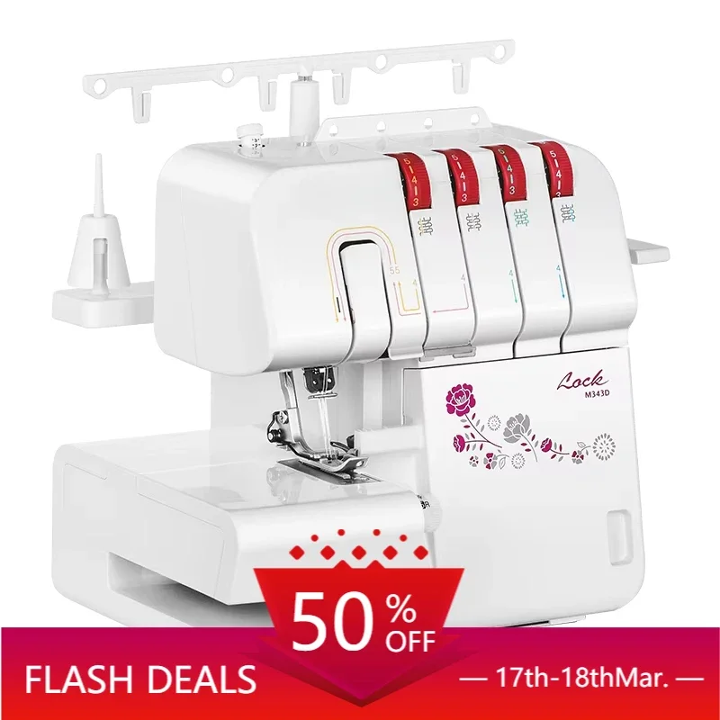 M343D Overlock Sewing Machine Heavy Sewing Machine Household Multifunction Embroidery Sewing Machine