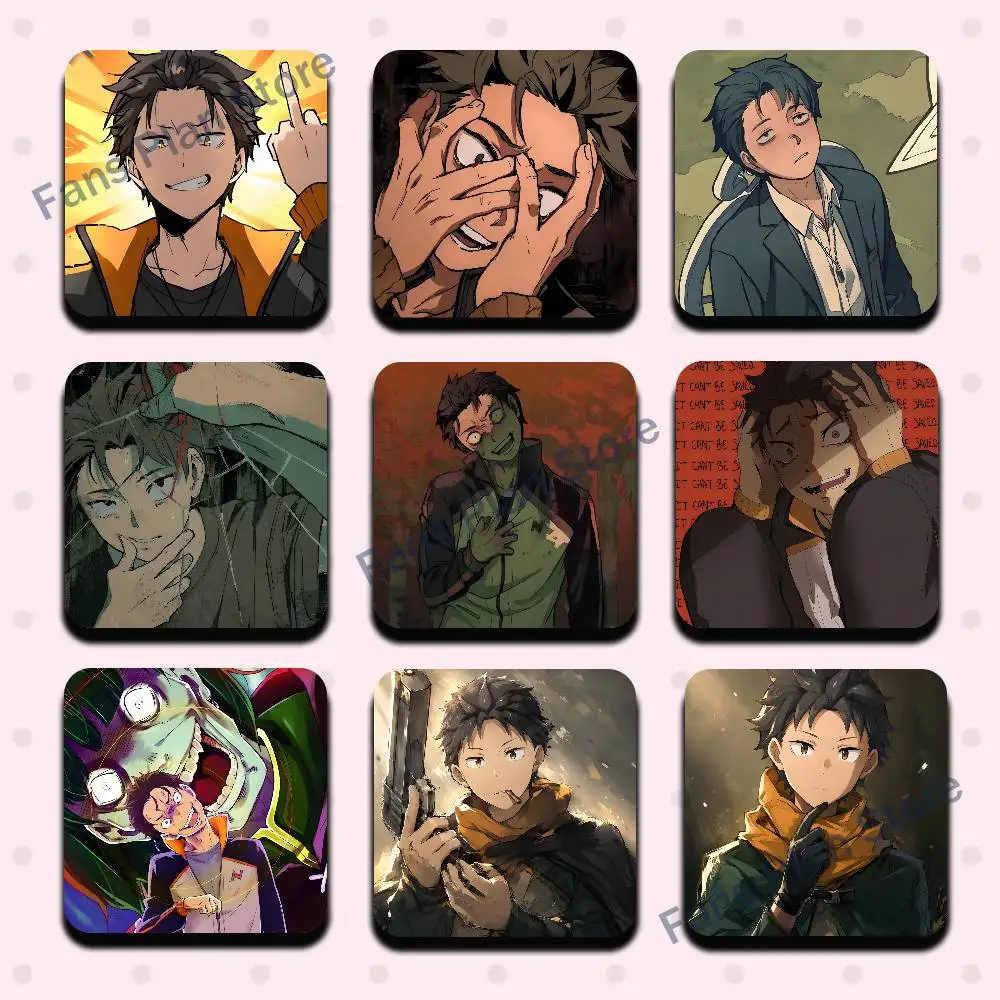 R-Re Z-Zero Natsuki Subaru Cute Cartoon Anime Refrigerator Magnets Soft Magnetic Heat Transfer Refrigerator Magnets Gift