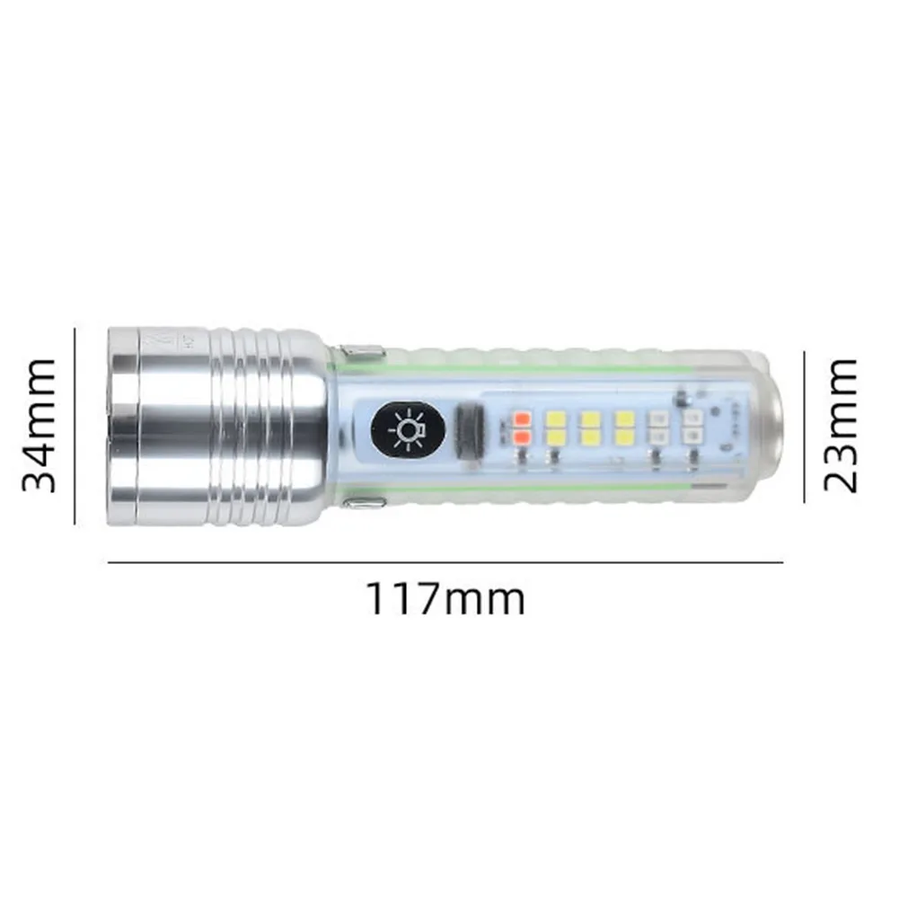 LED Flashlights Compact 450 Lumen Rechargeable LED Flashlight 8 Modes & Waterproof Portable Design Camping Replacement Tool