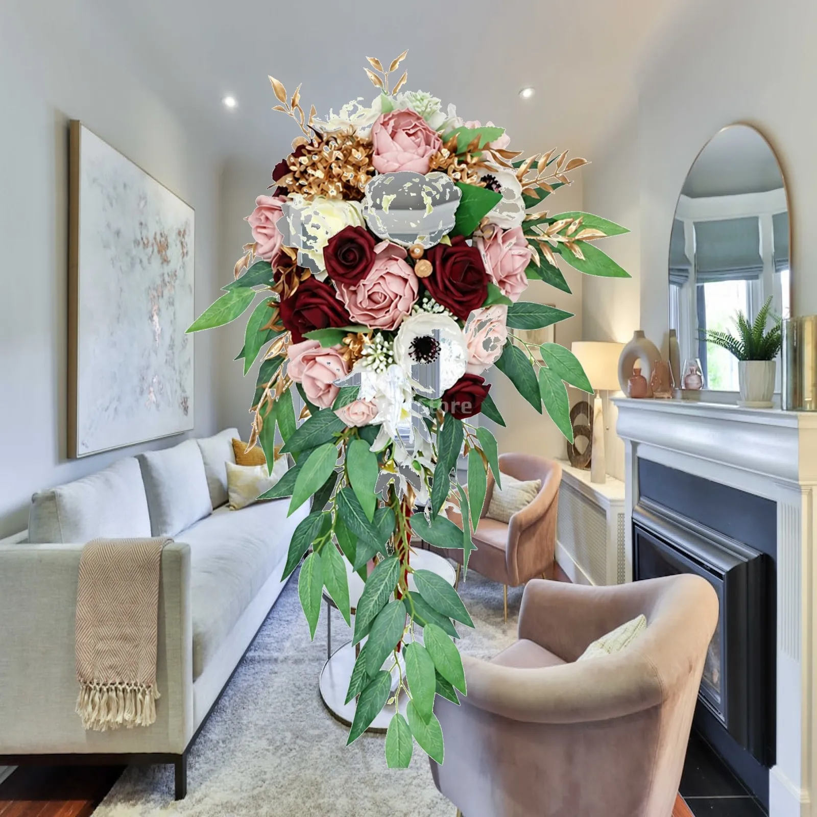 bouquet-de-mariee-en-fleurs-de-soie-rose-bordeaux-et-rose-poudre-bouquet-de-mariage-en-cascade-et-en-forme-de-larme-pour-la-decoration-de-la-ceremonie-de-la-mariee