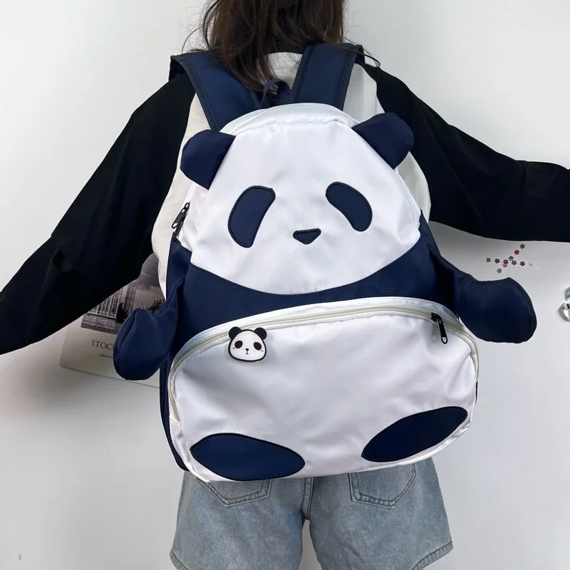 Cute Panda Animal Backpack School Bookbag for Teen Boys Girl Penguin Backpacks Travel Hiking Camping Book Bag Y2K