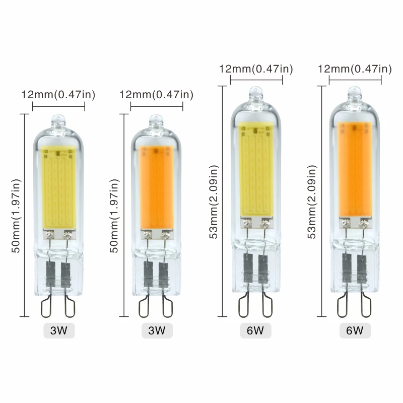 Imagem -03 - Lâmpada Led Dimdimg 3w 6w Peças Lote v Iluminação de Vidro Substituição de Lâmpadas Halogen 40w 60w Lustre Pendente